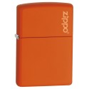 Zippo orange mat - Avec logo Zippo sur capuchon