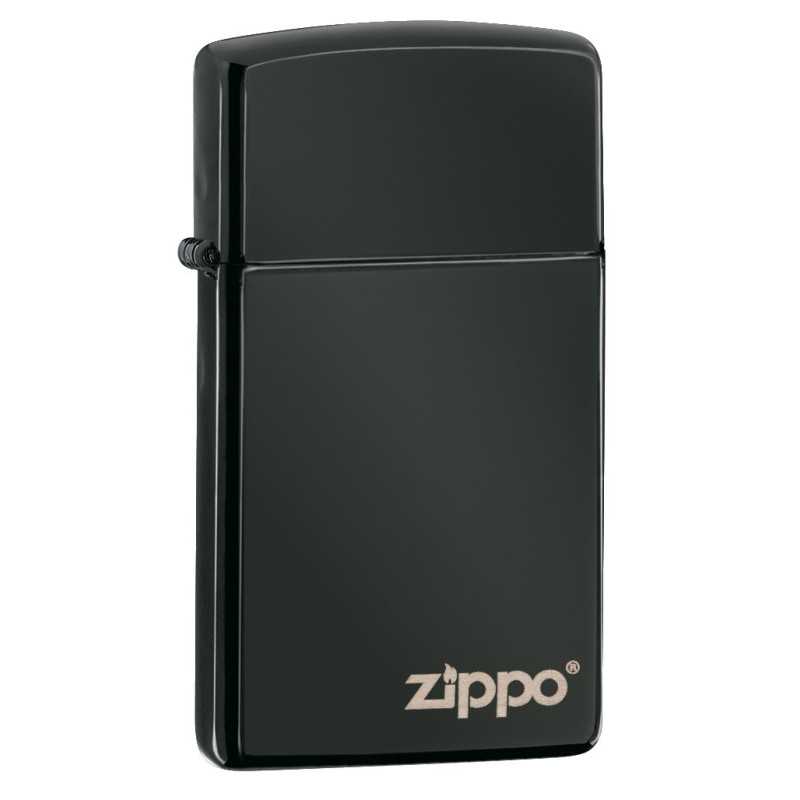 Zippo Slim Ebony avec Logo Zippo
