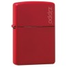 Zippo rouge mat - Avec logo Zippo sur capuchon