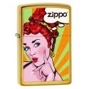 Zippo Pop Art Femme aux cheveux rouges