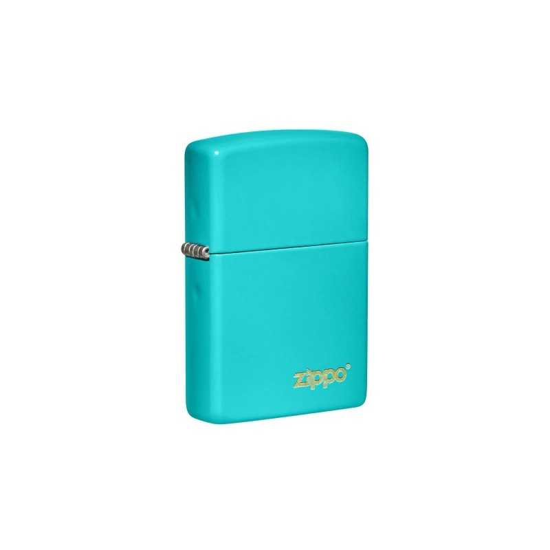 Zippo Flat Turquoise avec logo